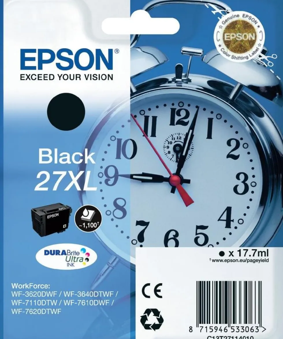 Bläckpatron EPSON C13T27114012 XL svart