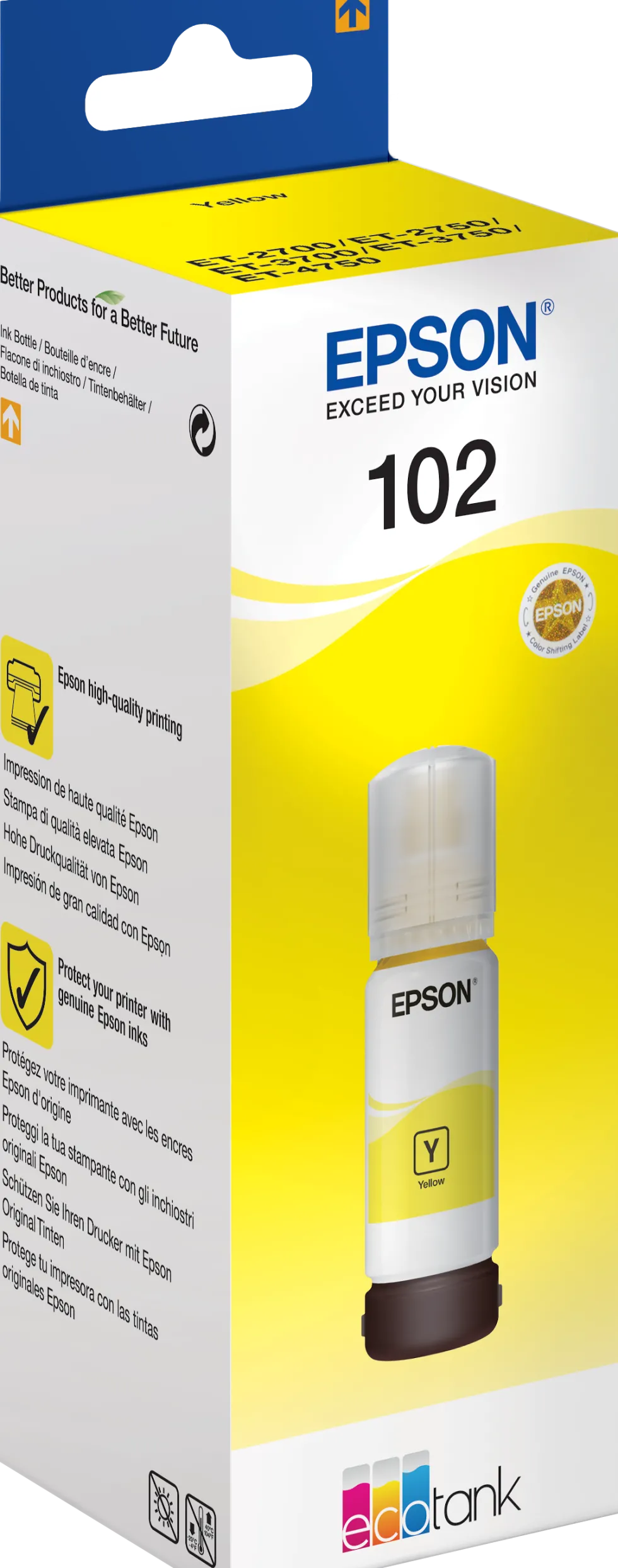 Bläckpatron EPSON T102 C13T03R440 Gul
