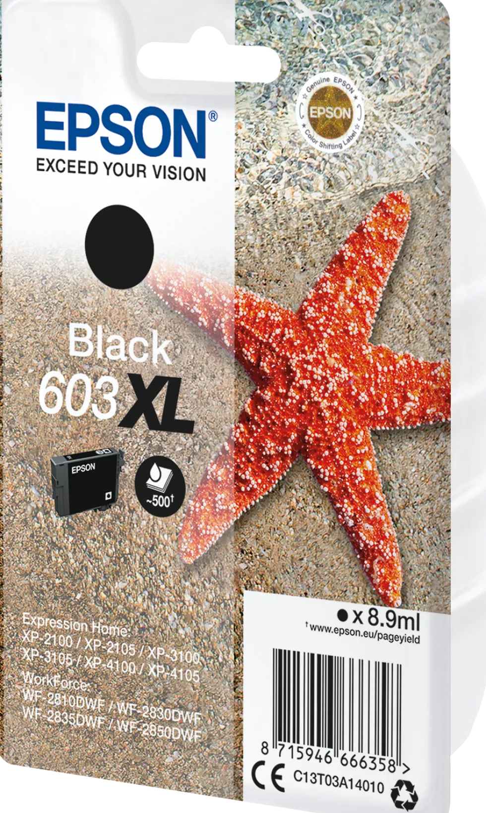 Bläckpatron EPSON T03U 603XL svart
