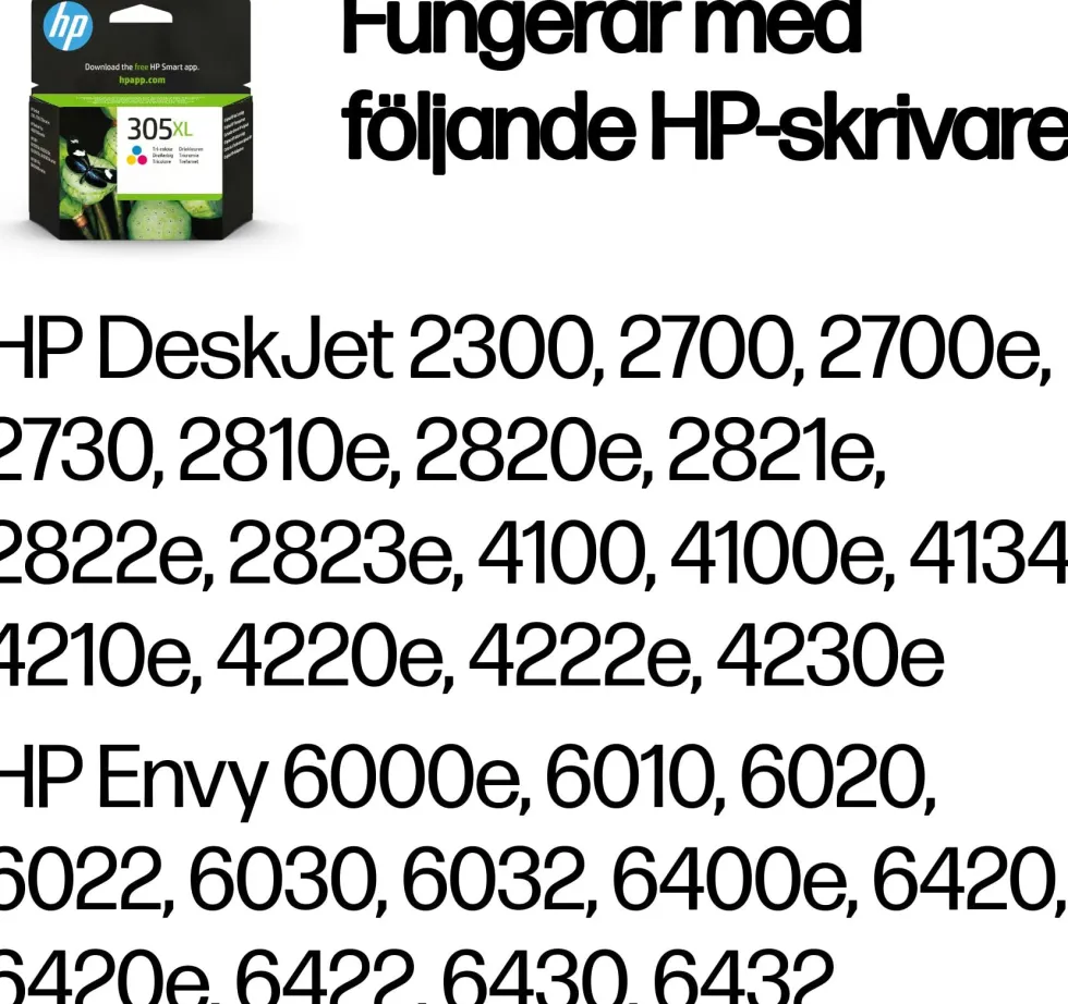 Bläckpatron HP 3YM63AE 305XL färg