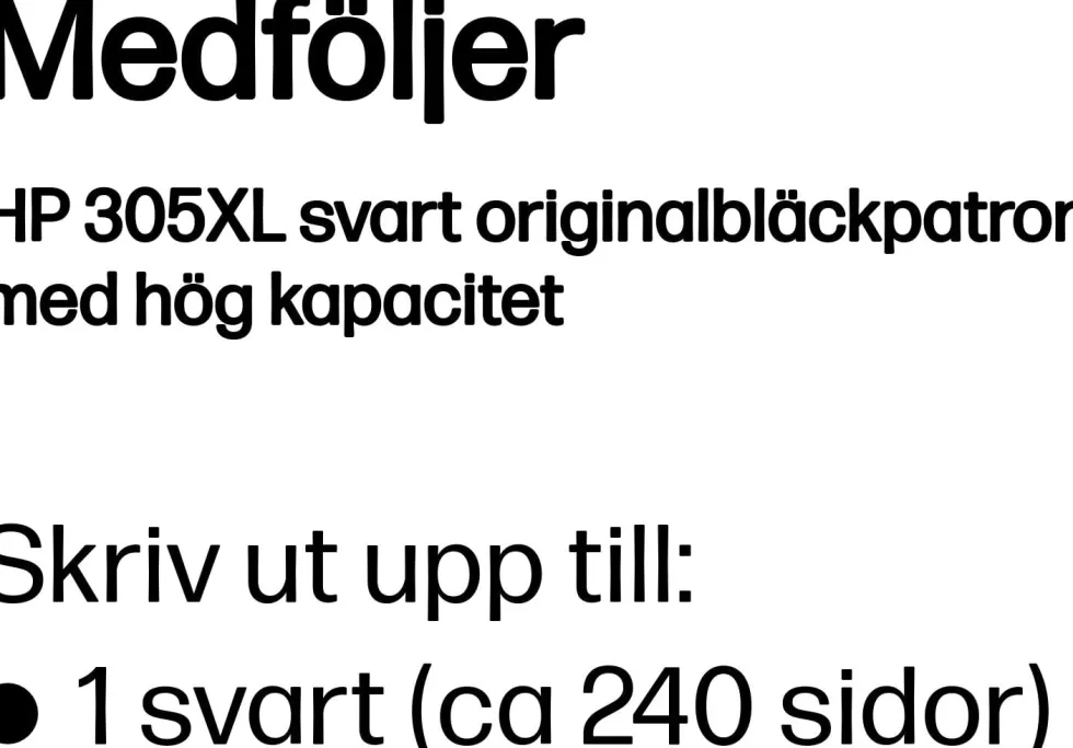 Bläckpatron HP 3YM62AE 305XL svart