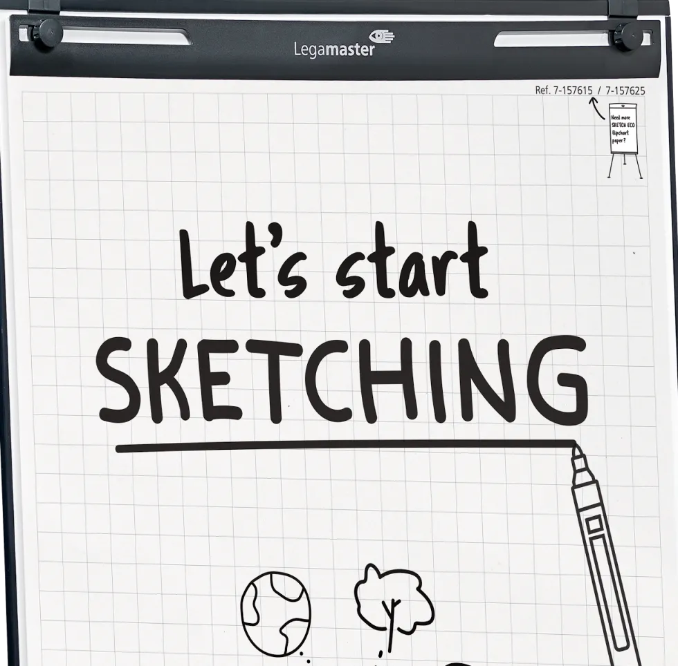Blädderblocksställ Sketch Easy mobil