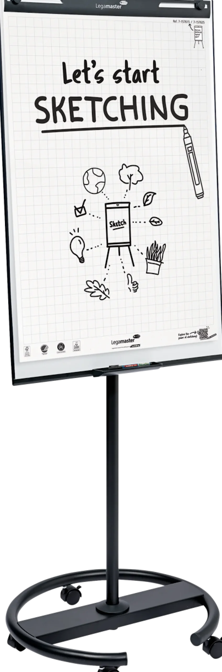 Blädderblocksställ Sketch Easy mobil