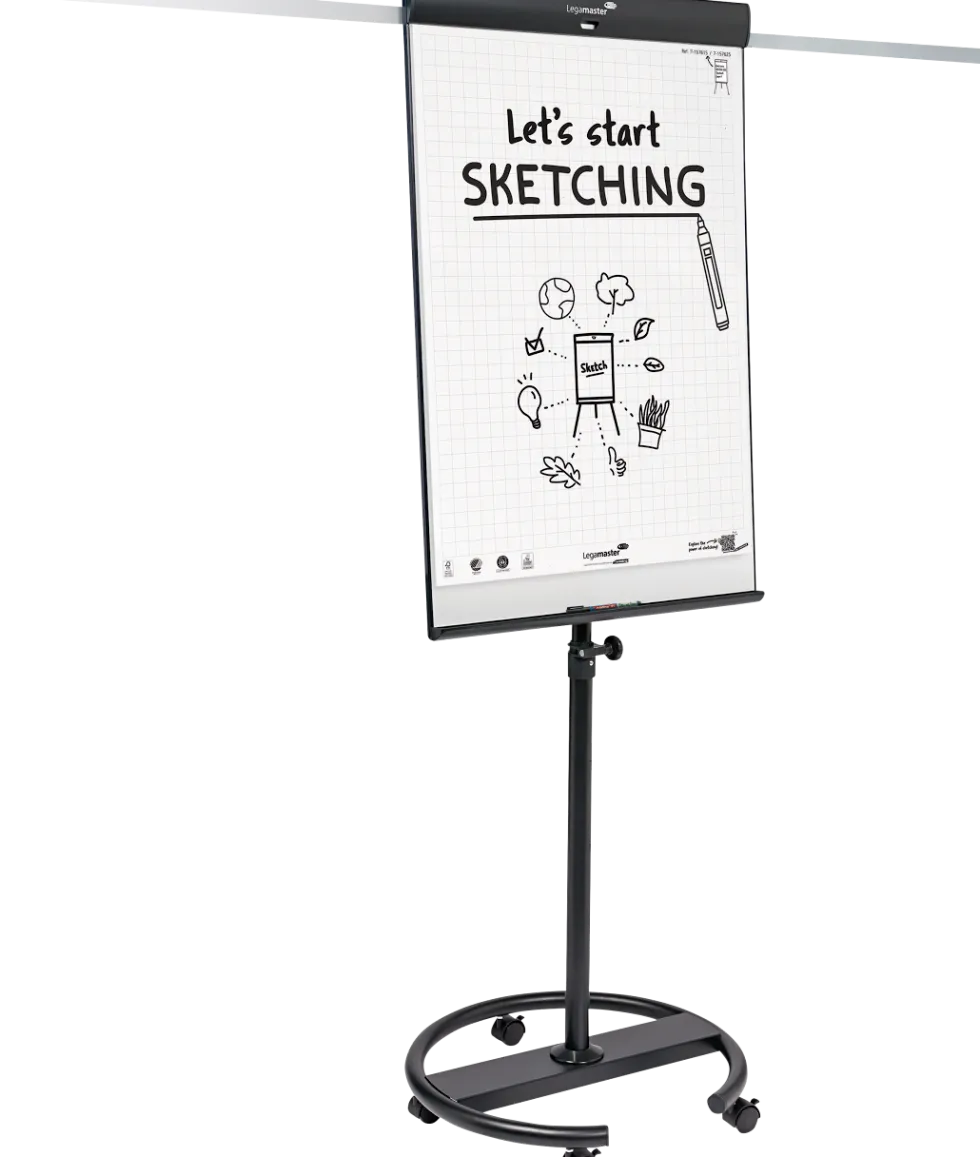 Blädderblocksställ Sketch Pro mobil rund