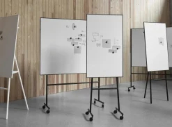 Blädderblocksställ & Skrivtavla Lintex One, hjul, vit