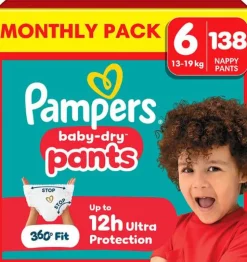 Blöja PAMPERS Baby Dry S6 13-19kg 138/fp