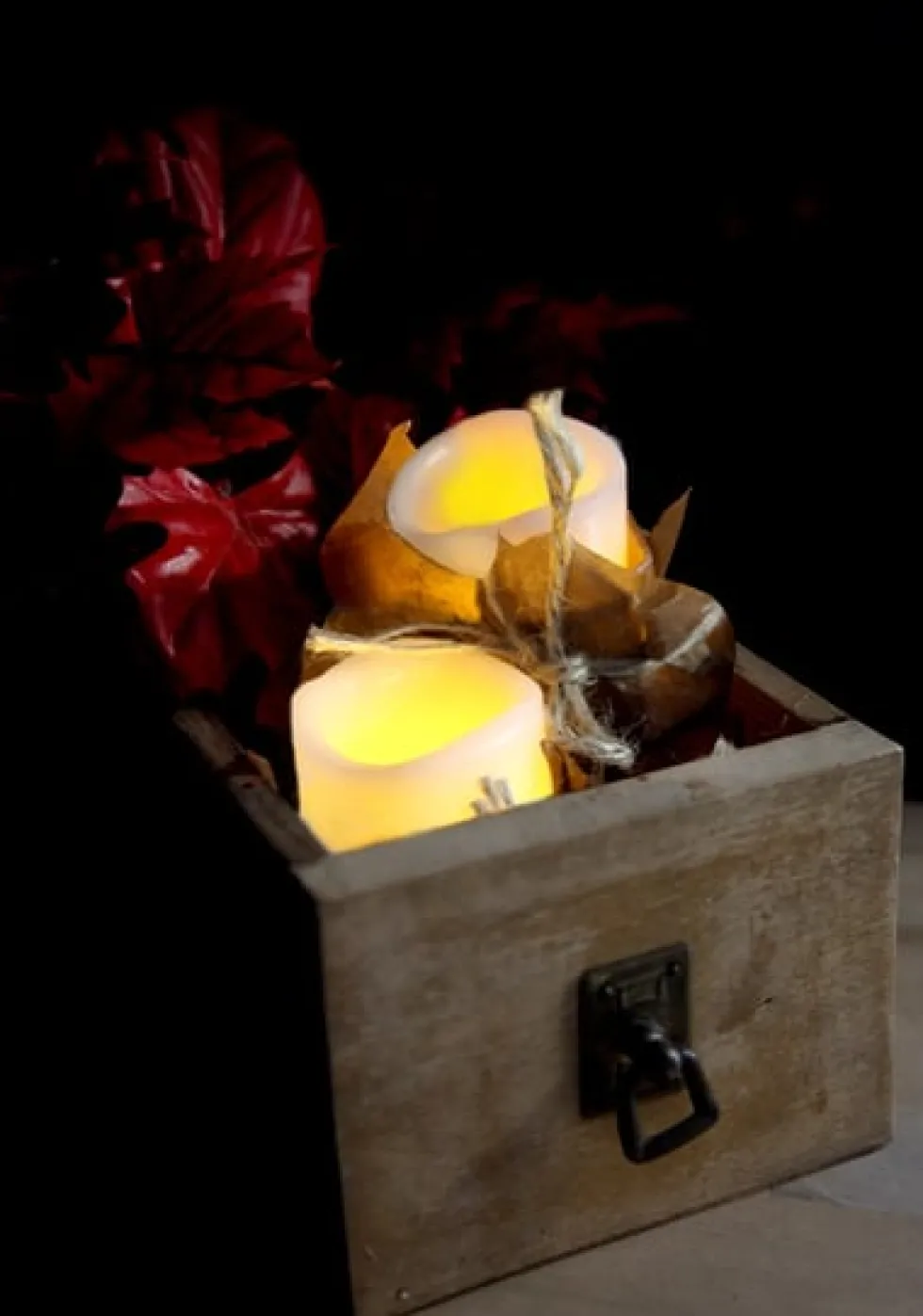 Blockljus STAR T LED May 6cm vit 2/fp