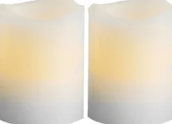 Blockljus STAR T LED May 6cm vit 2/fp