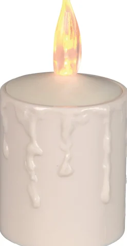 Blockljus STAR T LED Paula 11,5cm beige