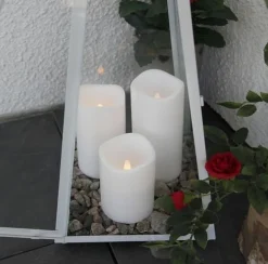 Blockljus STAR T LED Paul 15cm vit