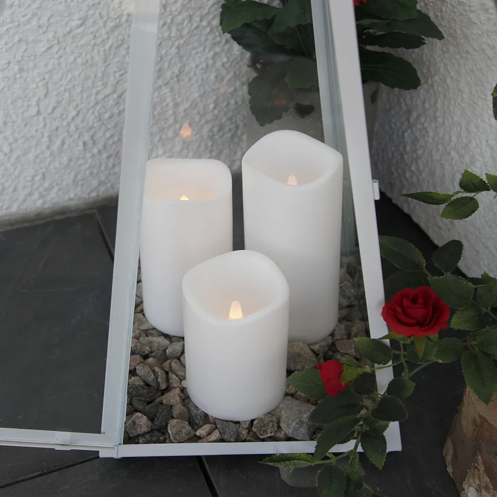 Blockljus STAR T LED Paul 15cm vit