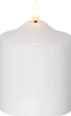 Blockljus STAR T LED Top 7,5x12cm vit