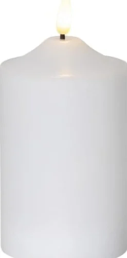 Blockljus STAR T LED Top 7,5x15cm vit