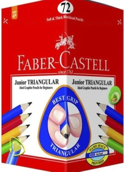 Blyertspenna Faber-Castell Junior Triangular Grip Svart HB, 72/fp