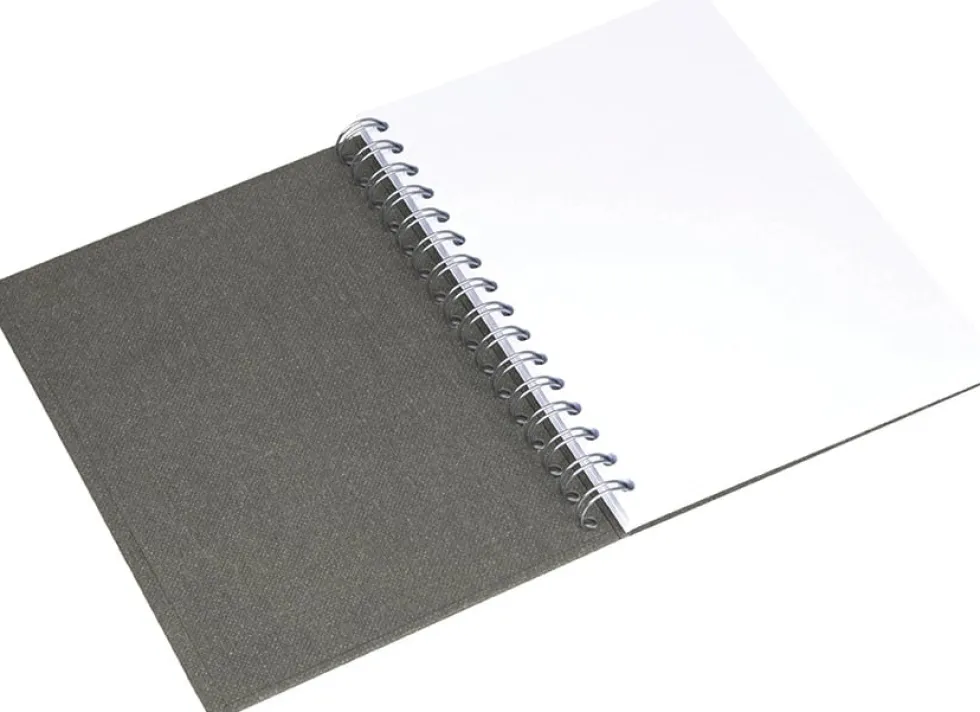 Bok Bigso A5 olinj canvas grå