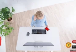 Bord höj/sänk SUN-FLEX® Easydesk Elite Pure White 120x60cm