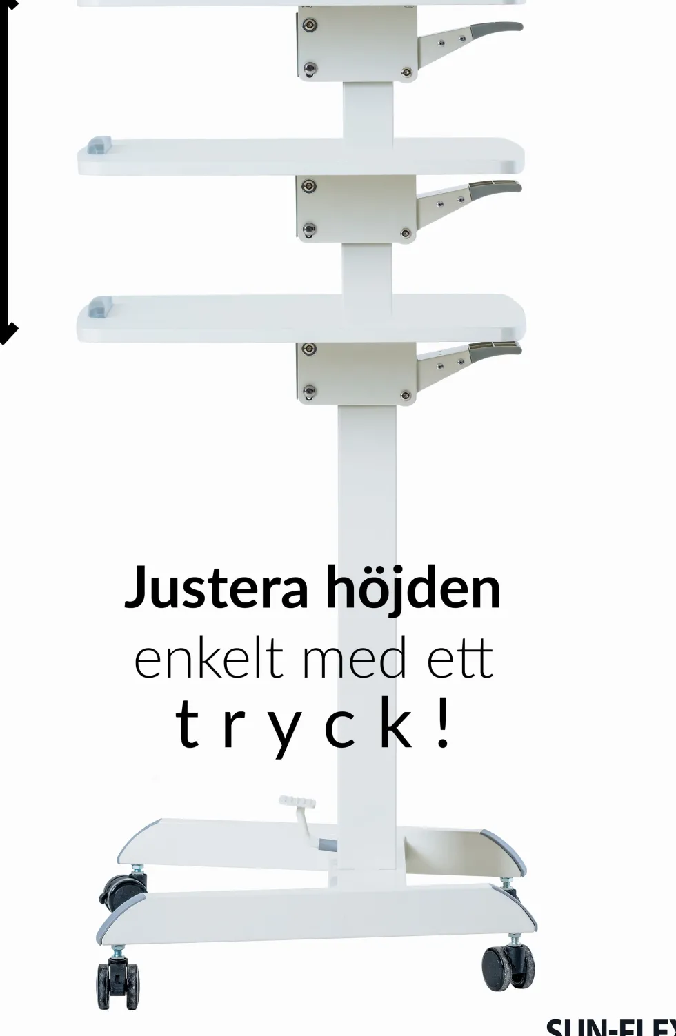 Bord höj/sänk SUN-FLEX® EASYDESK PRO, Pure White