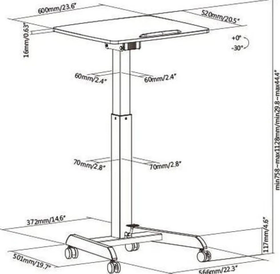 Bord höj/sänk SUN-FLEX® EASYDESK PRO, Pure White