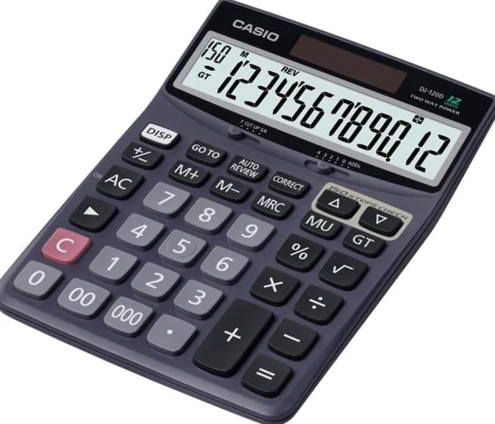Bordsräknare Casio DJ-120D, 140x191x35mm