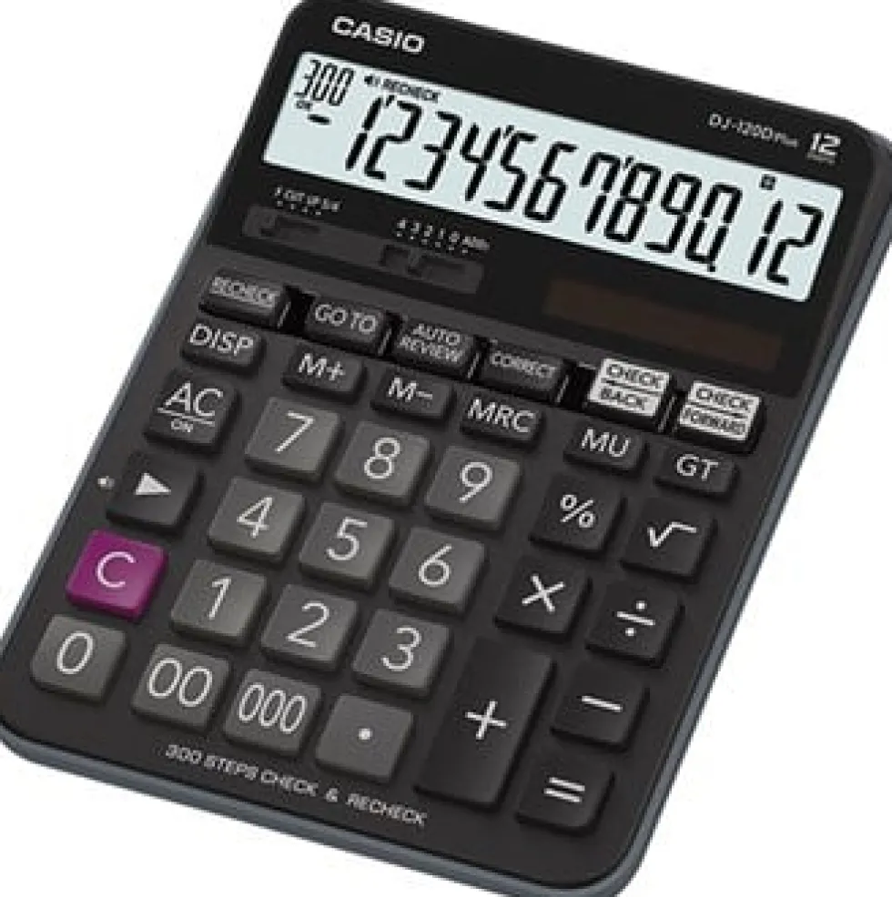 Bordsräknare Casio DJ-120D, 140x191x35mm