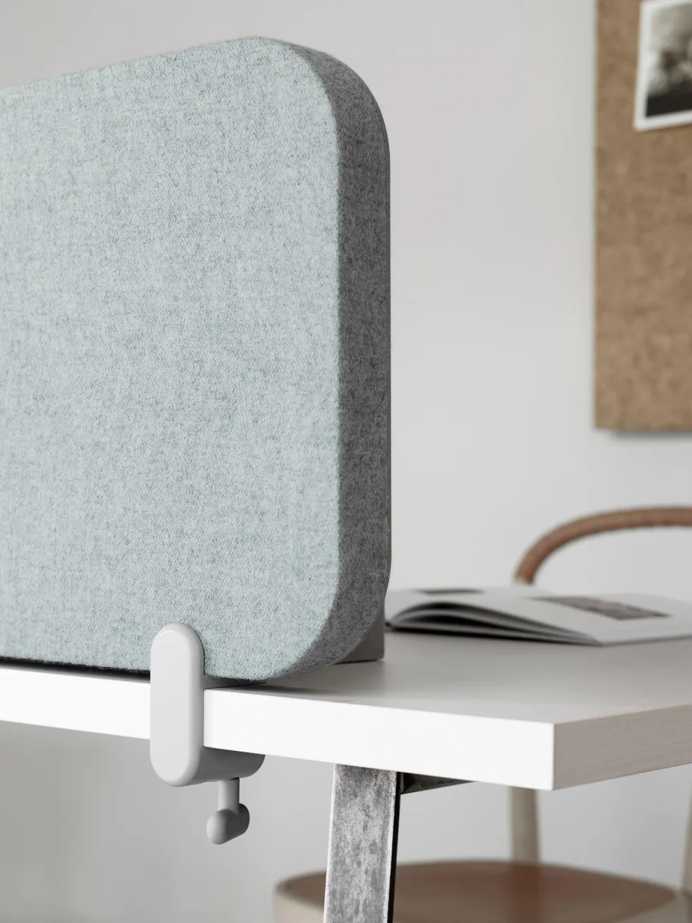 Bordsskärm & Skrivtavla Mood Fabric Table, 800x450mm, Mossgrön