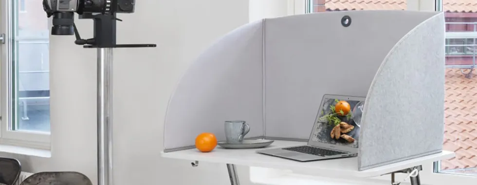 Bordsskärm StandUp Screen Vikbar Grå B:80 cm