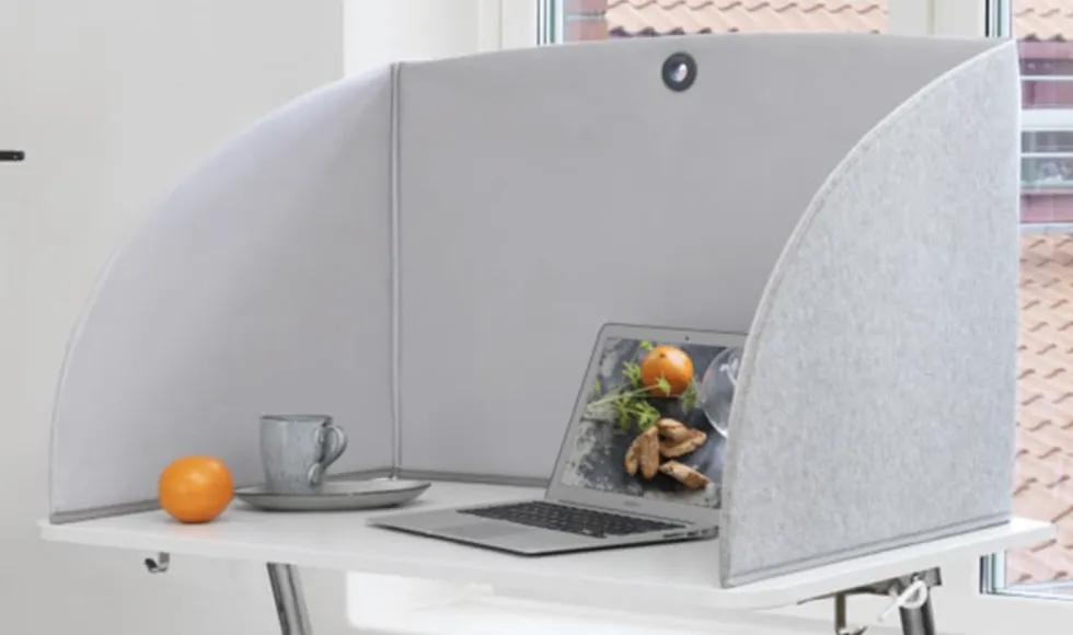 Bordsskärm StandUp Screen Vikbar Grå B:80 cm