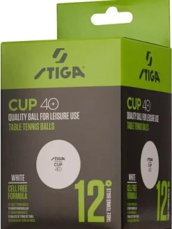 Bordtennisboll STIGA Cup vit 12/fp