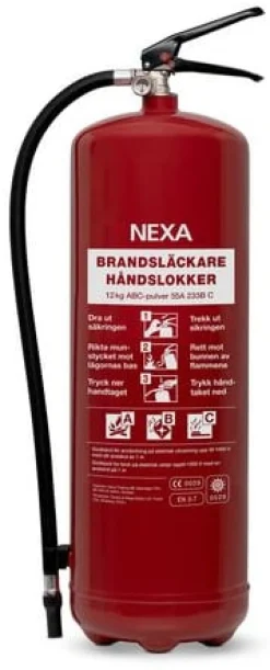 Brandsläckare NEXA 12kg pulver 55A röd