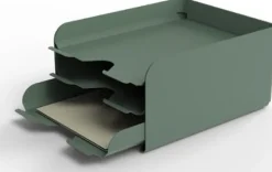 Brevkorg ALBA metall 3-facks A4 grön