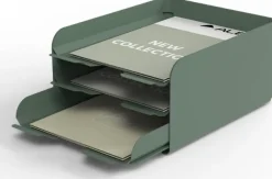 Brevkorg ALBA metall 3-facks A4 grön