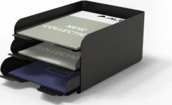Brevkorg ALBA metall 3-facks A4 svart