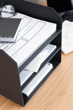 Brevkorg Bigso Tray 3-tack grå