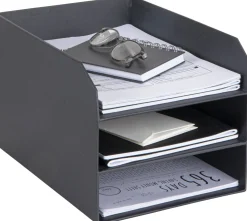 Brevkorg Bigso Tray 3-tack grå