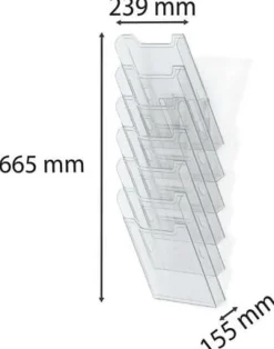 Broschyrställ EXACOMPTA 6 fack transp