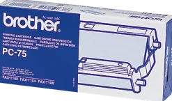Brother PC75 - Svart - bläckbandskassett - för FAX-T102, T104,