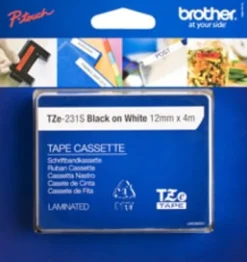 Brother TZe231S2 - Svart på vitt - Rulle (1,2 cm x 4 m) 1 rulle