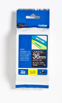 Brother TZe tape 36mmx8m white/black