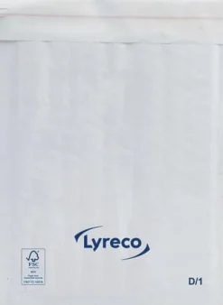 Bubbelpåse LYRECO 180x260mm vit 100/fp