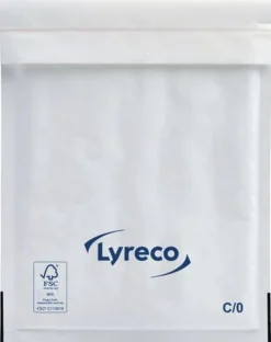 Bubbelpåse LYRECO 150x210mm vit 100/fp