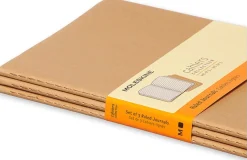 Cahier Journal Linjerad Large Kraft 3-Pack