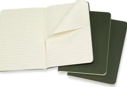Cahier Journal Linjerad Pocket Grön 3-Pack
