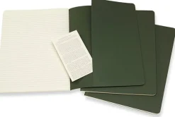 Cahier Journal Linjerad XL Grön 3 Pack