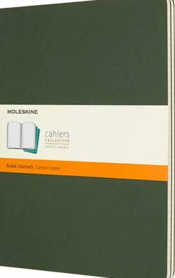 Cahier Journal Linjerad XL Grön 3 Pack