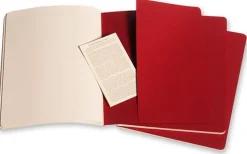 Cahier Journal Linjerad XL Röd 3-Pack