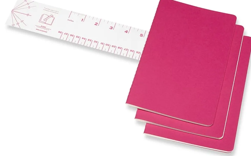 Cahier Journal Olinjerad Large Rosa 3-Pack