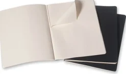 Cahier Journal Rutad XL Svart 3-Pack