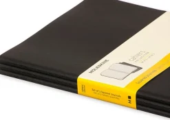 Cahier Journal Rutad XL Svart 3-Pack