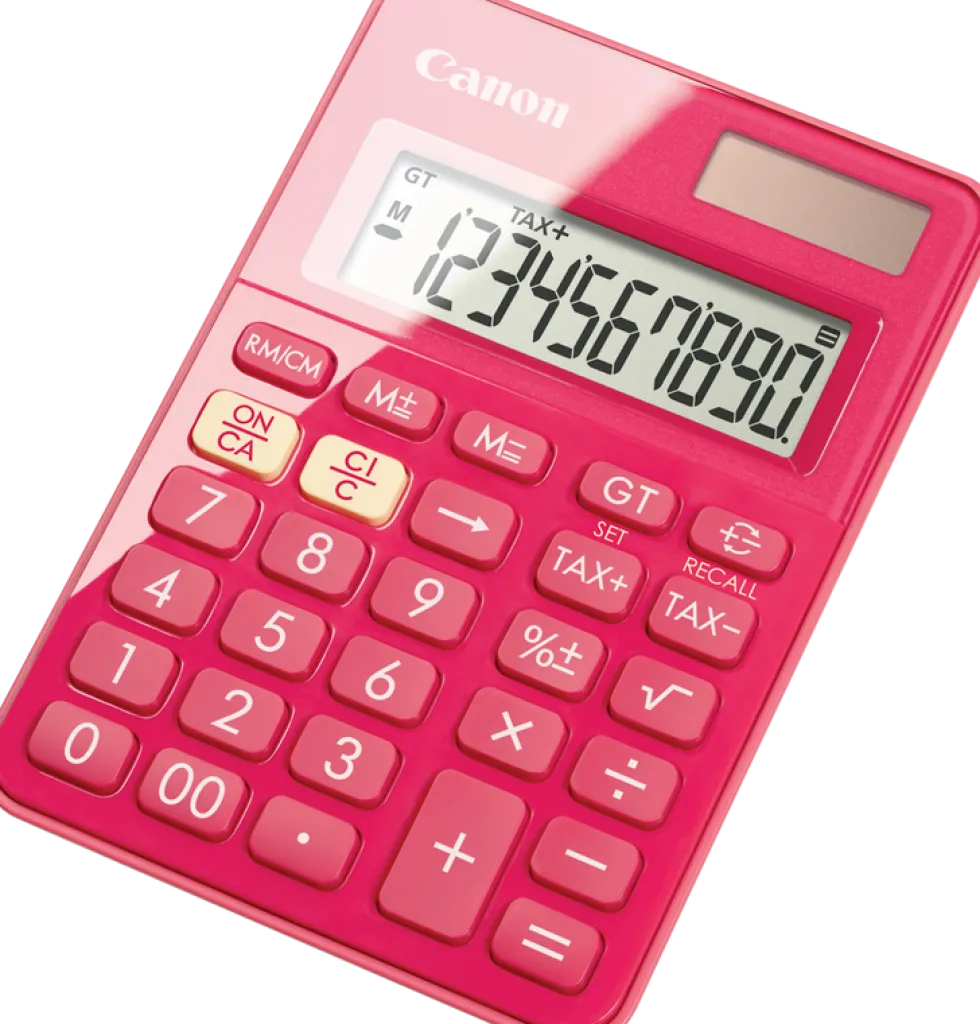 Canon LS-100KB pocket calc. pink
