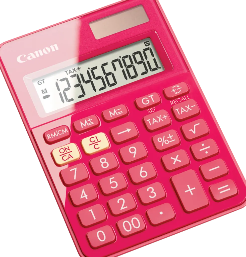 Canon LS-100KB pocket calc. pink